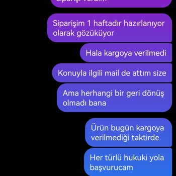 Ygs Giyim YGSGiyim.com.tr'den T-shirt Siparişi Verdim Ama 15 Gündür Kargoya Verilmedi