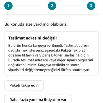 Amazon Adres Değişikliği Yapmıyor