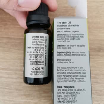 Talya Bitkisel Çay Ağacı Yağı İçeriğinde Ayçiçek Yağı Var Ve Oran Belirtilmemiş