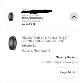 PttAVM Nam Lastik Ürünümü Göndermedi.