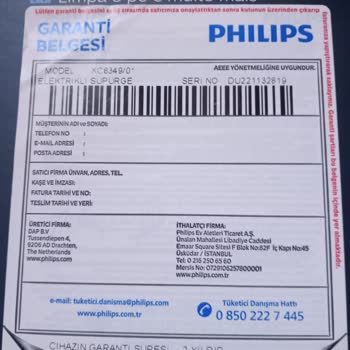 Philips Ev Aletleri XC8349/0 Şarjlı Dikey Süpürge Garanti Şikayeti