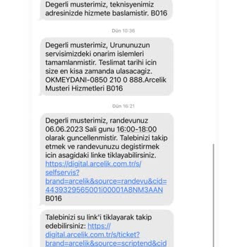 Arçelik Sitesinden Alınan Ürünün Bozuk Çıkması Sorunun Çözülememesi