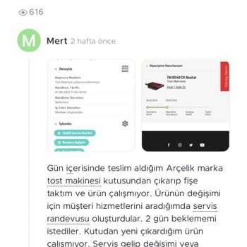 Arçelik Sitesinden Alınan Ürünün Bozuk Çıkması Sorunun Çözülememesi