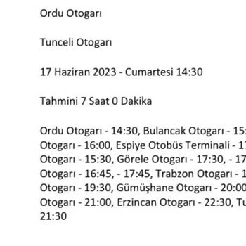 Can Dersim Tunceliler Seyahat Gecikme, Servis Yok, Mola Yok