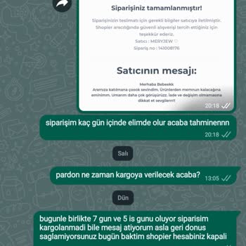 Meryjew Ürünü Yollamadı Ve Beni Engelledi