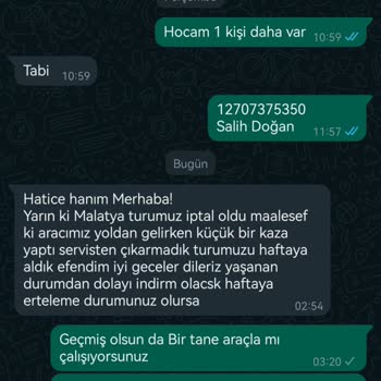 Gaziantep Geziyor Gezi Turu İptal Mesajı