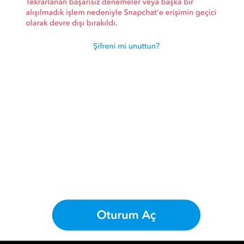 Snapchat Tekrarlanan Başarısız Denemeler
