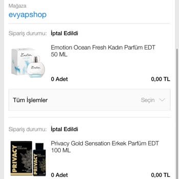 Evyapshop.com Evyap Siparişleri İptal Ediyor