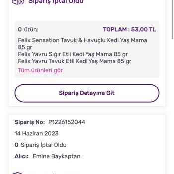 Gratis Siparişleri İptal Ediyor