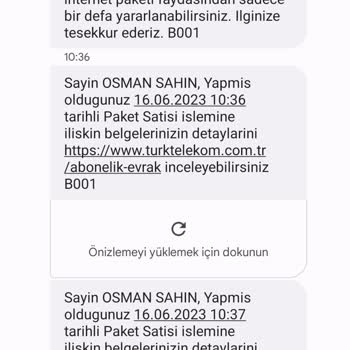 Türk Telekom Hediye İnternetimi Vermiyor.