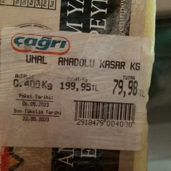 Ünal Peynircilik Eski Kaşar Bozuk Çıktı