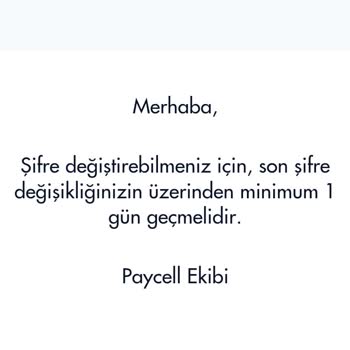 Paycell Şifre Değiştirme Sıkıntısı