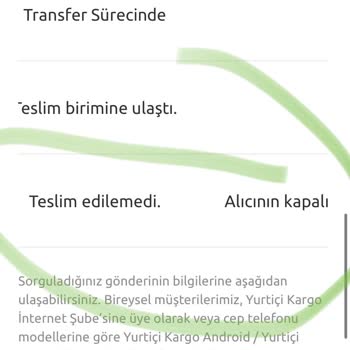 Yurtiçi Kargo Alıcının Kapalı/teslim Alma Saati Sınırlı Olmasından Dolayı Adres