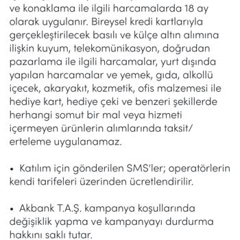 Akbank ve Juzdan Uygulaması Taksit ve Erteleme Kampanyalarına Uymuyor