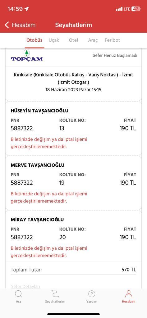 Topçam Turizm Otobüs Saati Ve Bilet - Şikayetvar