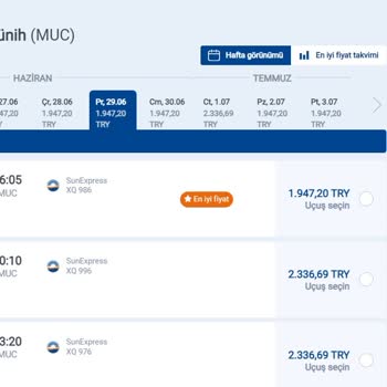 SunExpress Hava Yolları Sun Flex Değişiklik İşlemleri İçin Uygulanan Matbu Bedel Hakkında Şikayet