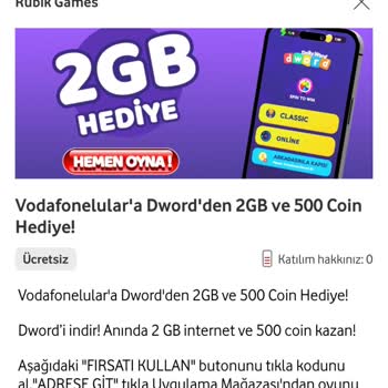 Vodafone Yanımda Uygulaması Hakkında Şikayetim