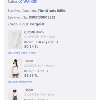 LCW Mağaza Teslim Ürünü Teslim Etmiyor