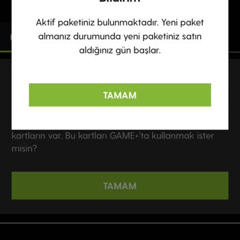 Gameplus Etkin Durumda Üyeliğiniz Yok Hatası