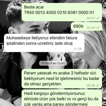 Dama Butik Ürünü Göndermeyip Para İadesi Yapmıyorlar