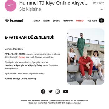 Hummel Ürünlerim Bana Gelmedi