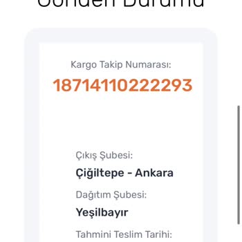 Sürat Kargo Yine Sipariş Verdiğim Ürün Geri Satıcıya Yollanmış