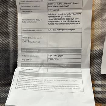 Ebebek Kanz D GO Servis Sorumsuzluğu