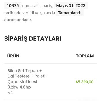 Silen Bahçe Makineleri Hatalı Ürün Sıkıntısı