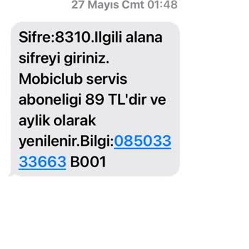 Mobiclub Bilgim Dışında Yapılan 3480 Aboneliği