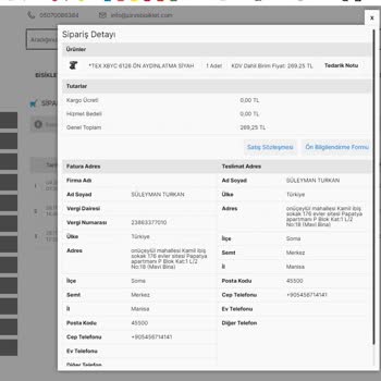 Zirve Bisiklet (Kayseri) 15 Gündür Gönderilmeyen Ürün.