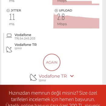 Vodafone Çok Kötü İnternet Hızı