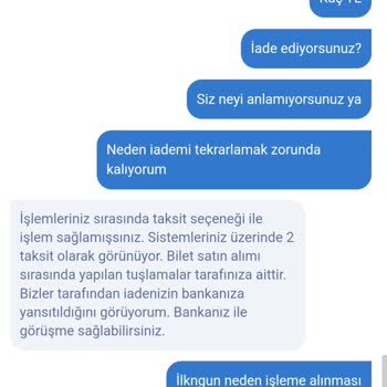 Obilet Kötü Müşteri Hizmetleri, Müşterinin Bilgisi Dışında Taksitlendirme