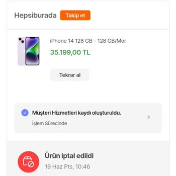 Hepsiburada Com.trf. Fiyatı Yükselince İptal Edilen Sipariş