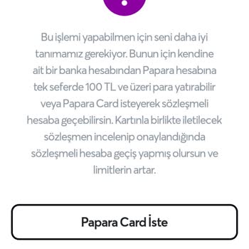 Papara'dan Başka Papara Hesabına Para Gönderemiyorum