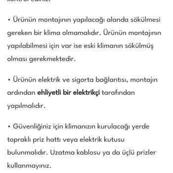 Vestel Klima Montajını Eksik Yapıyor.