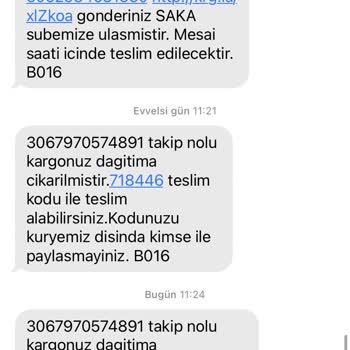 Saka Şubesi Aras Kargo Şikayeti