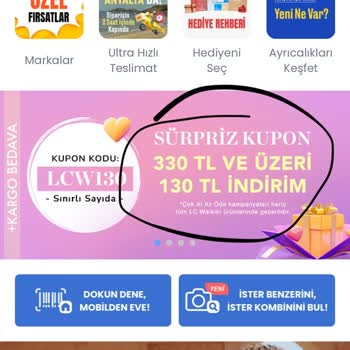 LCW&nbsp; Tanımladığınız Kodları Ve Çarktan Gelen Kuponları Kullandırmıyorsunuz