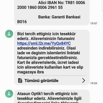 Atasun Optik Yalova Merkez Şube İade