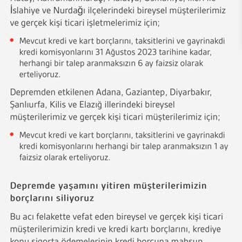 Akbank Ağustos Ayı Öncesi Depremzede Kredi Kartı Borcu Toplu Dönem Faizi