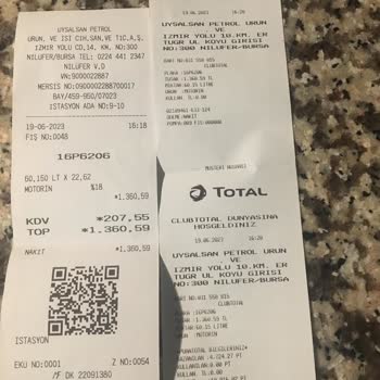 Total Mazot Alımı
