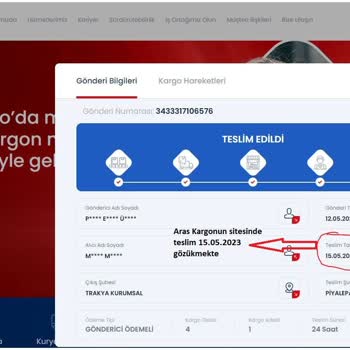 Aras Kargo Piyalepaşa Şubesinin Teslimatla İlgili Yaşattığı Problem