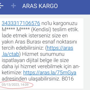 Aras Kargo Piyalepaşa Şubesinin Teslimatla İlgili Yaşattığı Problem