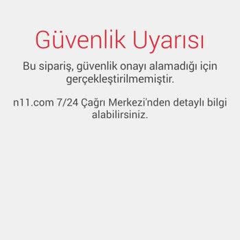 N11 Güvenlik Uyarısı Sorunu