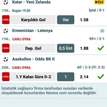 Nesine Yarıda Kalan Maçlar Kayboluyor!