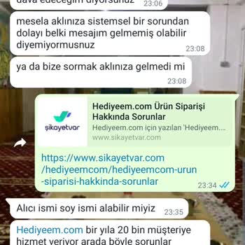 Hediyeem.com Adresinden Sipariş Ettiğim Smoothie Makinesi Gelmedi