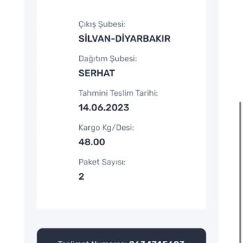 Trendyol'dan 2070660102 Sipariş No 3449259485070 Gön ECA Kombi