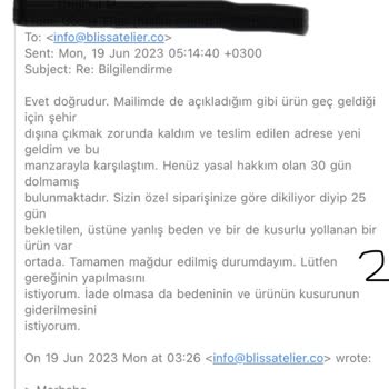 Bliss Atelier Sipariş Üzerine Üretilen (! ) Ürünün Her Anlamdaki Olmamışlığı