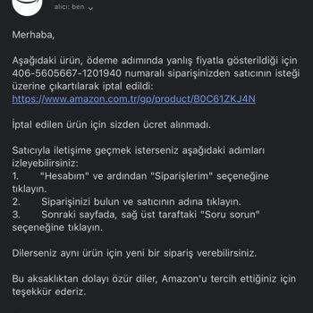 Amazon Müşteri Mağduriyetine Çözüm Yapılmaması