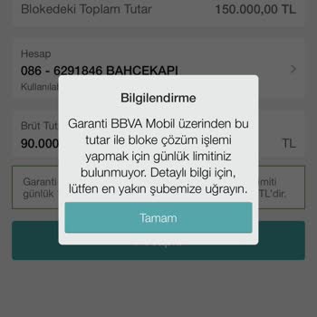 Garanti BBVA Garanti Pos İşleminde Limit Engeli