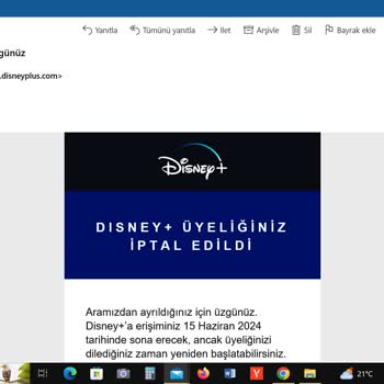 Disney+ Disney, Üye Olmayan Müşteri Kredi Kartından İzinsiz 649 TL Çekmiştir.